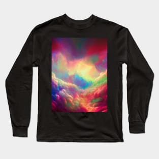 Multicolored Clouds Long Sleeve T-Shirt